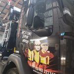 S&J Synergy Truck Cab Wrap Door Closeup