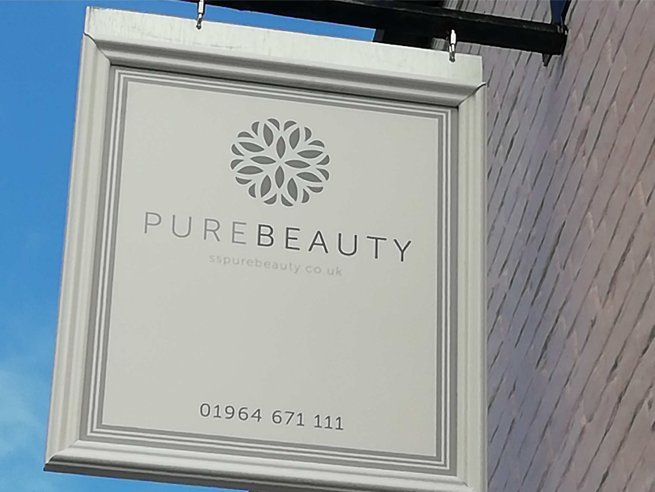 Pure Beauty Projection Signage by Business 101 in Hull