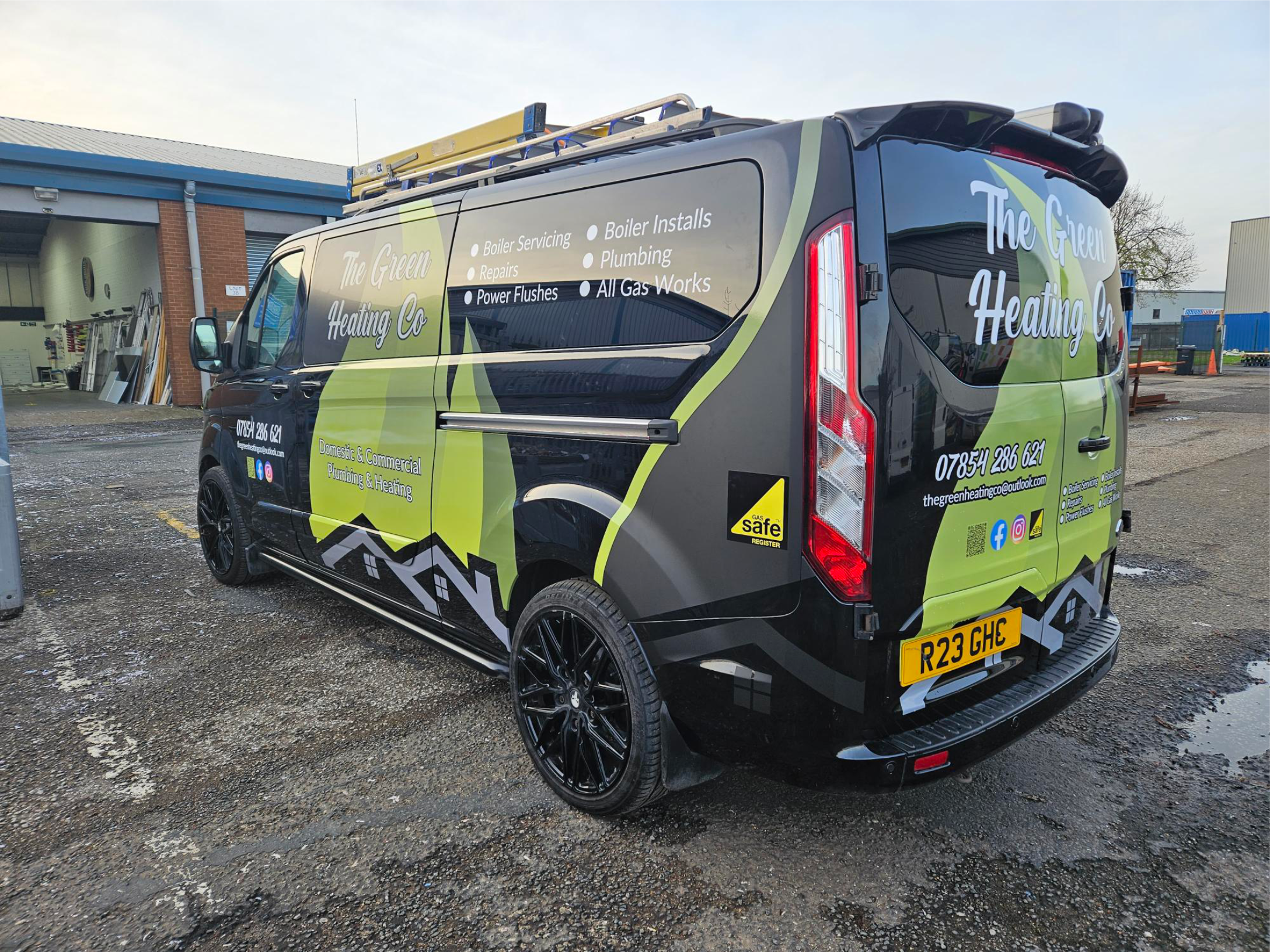 The Green Heating Co Print Cut Graphics by Business 101 in Hull